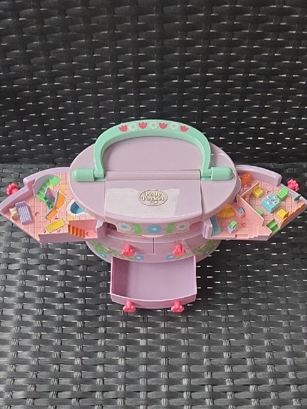 ✨🌸1991 VTG Bluebird Polly Pocket Pullout Playhouse Jewelry Box Compact Only 🌸✨ - Picture 11 of 15